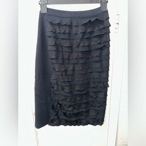 Beautiful Salvatore Ferragamo,black ruffle skirt women’s size small EUC